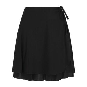 Versace Swim Georgette Tectonic Black Wrap Skirt NWT Size IT44/US 8